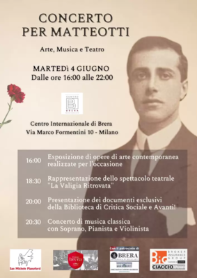 Concerto per Matteotti   4 GIUGNO, ORE 15:30 - 22:00 